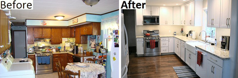Kitchen Remodeling Before And After Pictures Lehigh Valley Poconos PA.